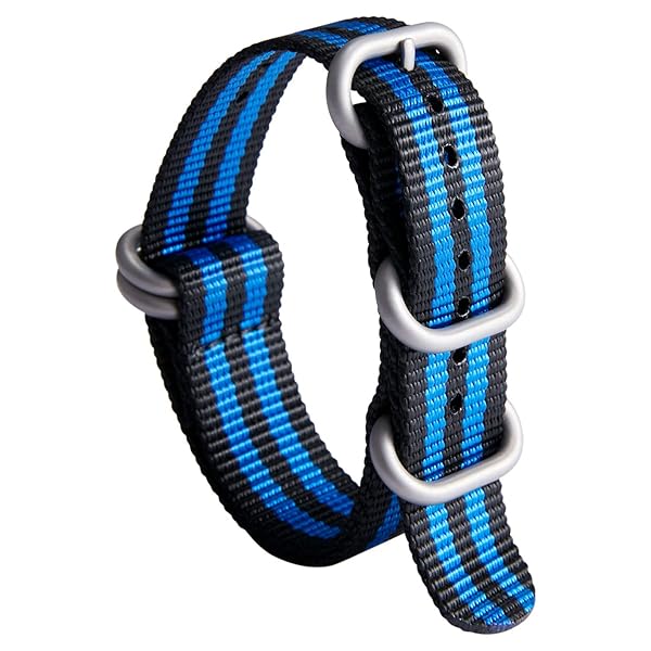 BINLUN BINLUN Premium Nylon Watch Strap Thick Multicolor Bands for Men Women 18mm to 24mm with Heavy Duty Stainless Steel Buckle