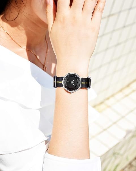 BINLUN BINLUN Thick Nylon Watch Strap Replacement Bands for Men 18mm 20mm 22mm 24mm Military Heavy Duty with Silver Black Stainless Steel Buckle - View 4 of 7