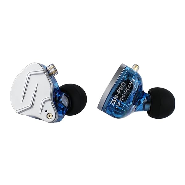Linsoul Linsoul KZ ZSN Pro Dual Driver 1BA+1DD Hybrid Metal Earphones HiFi in-Ear Monitor with Detachable 2Pin Cable, Zin Alloy Panel (with Mic, Blue) - View 3 of 9