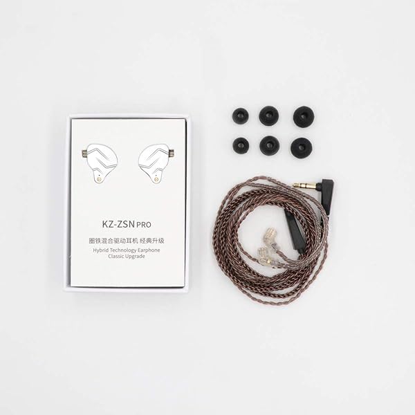 Linsoul Linsoul KZ ZSN Pro Dual Driver 1BA+1DD Hybrid Metal Earphones HiFi in-Ear Monitor with Detachable 2Pin Cable, Zin Alloy Panel (with Mic, Blue) - View 7 of 9