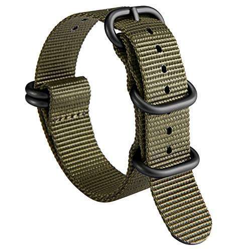 BINLUN BINLUN Premium Nylon Watch Strap - Heavy Duty Multicolor Bands for Men & Women (18mm-24mm) with Stainless Steel Buckle - View 3 of 9