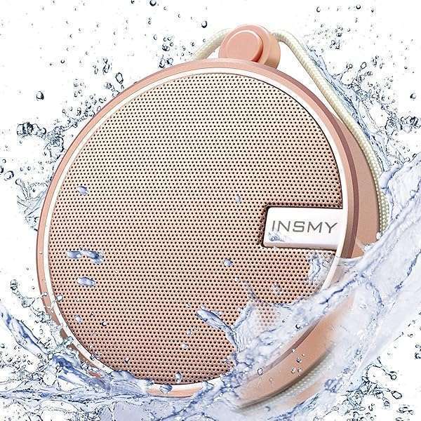 INSMY INSMY C12 Waterproof Bluetooth Speaker: Portable, Loud & Clear Sound for Outdoor Adventures - Perfect Gift in Cashmere Pink - View 3 of 10