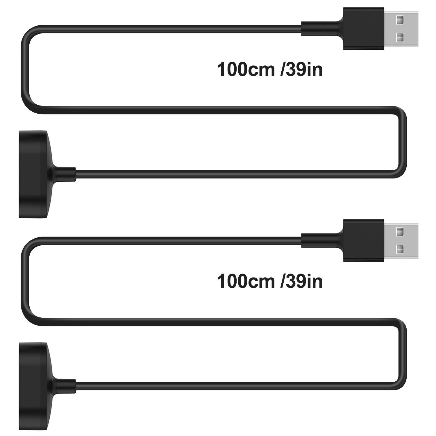 MENEEA 2 Pack Charger Cable for Fitbit Inspire HR & Ace 2 - 3.3ft USB Replacement Cord Accessories - View 3 of 6