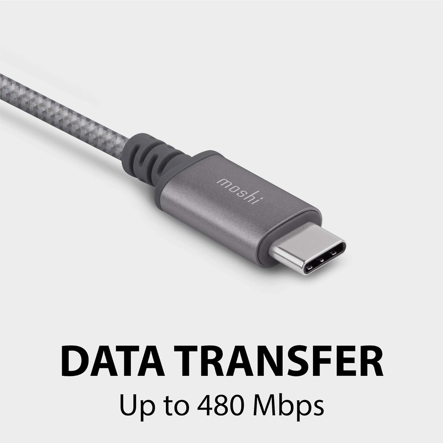 Moshi Moshi Integra USB C to USB A Charge Cable 0.8 ft Fast Charging Durable 10000 Bend Cycles - View 2 of 7