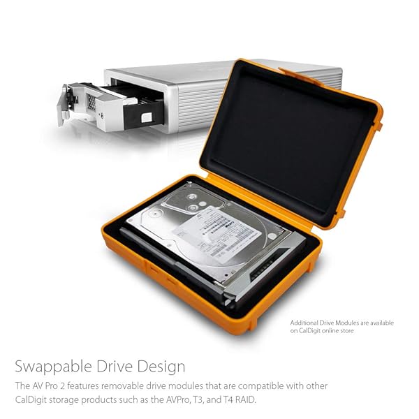 CalDigit CalDigit AV Pro 2 USB C External Hard Drive Storage Hub 30W Charging Compatible with USB-C Thunderbolt Type-C Computers 0TB Enclosure Kit - View 7 of 10