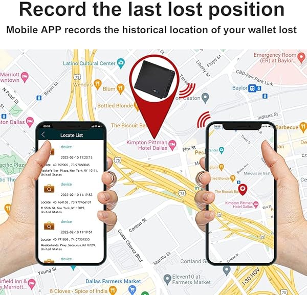 SMART LB Clever Anti-Lost Wallet with Alarm Bluetooth Position Record Cowhide Leather Vintage Retro Style Trackable Intelligent Minimalist Purse Black - View 5 of 6