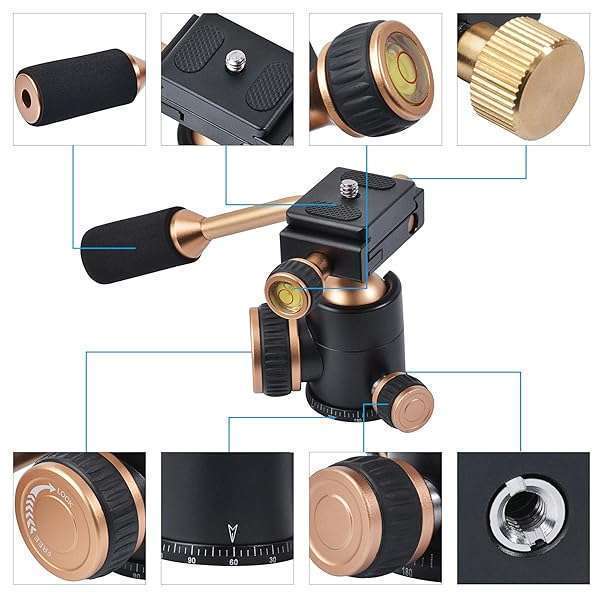 Ruittos Bestshoot Flexi-Tilt Universal Ball Head: Quick Release Tripod Head for DSLR, Video, Cellphone & Mirrorless Cameras - View 4 of 9