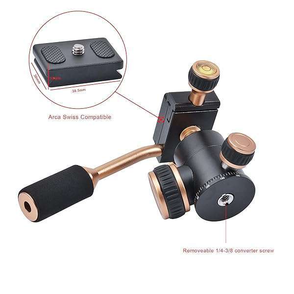 Ruittos Bestshoot Flexi-Tilt Universal Ball Head: Quick Release Tripod Head for DSLR, Video, Cellphone & Mirrorless Cameras - View 5 of 9