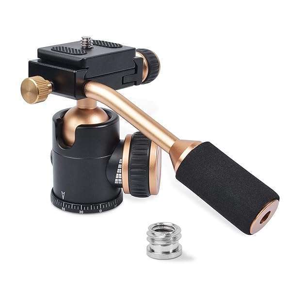 Bestshoot Flexi-Tilt Universal Ball Head: Quick Release Tripod Head for DSLR, Video, Cellphone & Mirrorless Cameras