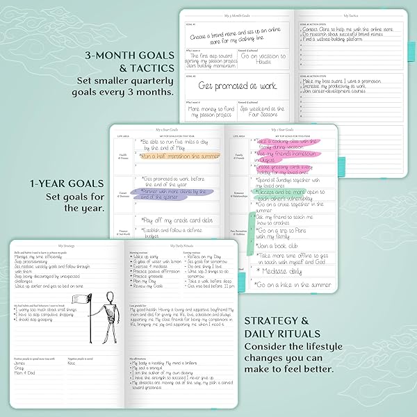 Legend Planner Legend Planner A5 Aquamarine Weekly Monthly Life Planner Organizer Notebook Productivity Journal for Goal Achievement and Happiness - View 7 of 8