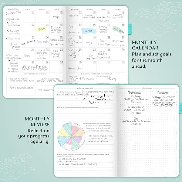 Legend Planner Legend Planner A5 Aquamarine Weekly Monthly Life Planner Organizer Notebook Productivity Journal for Goal Achievement and Happiness - View 8 of 8