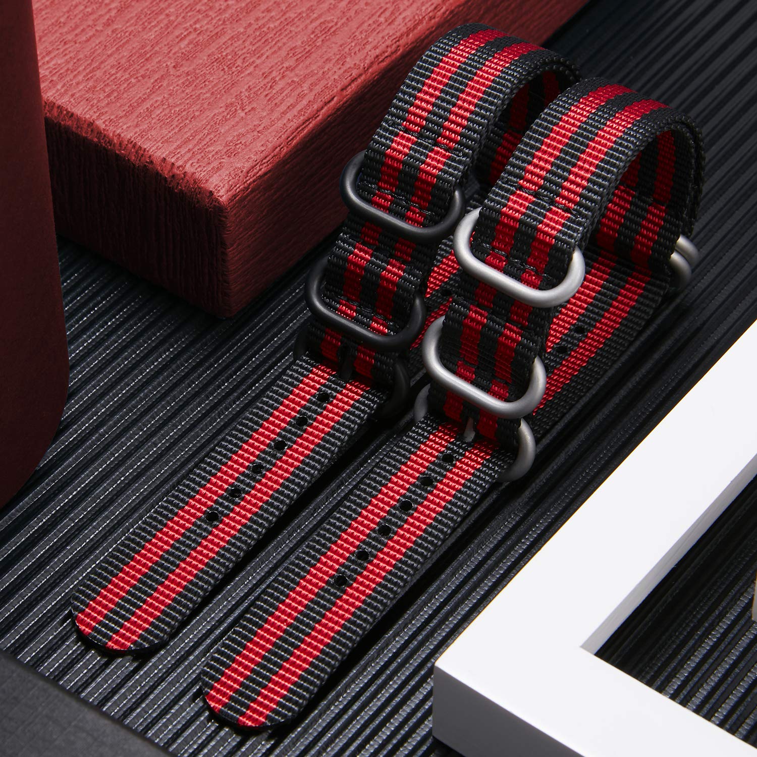 BINLUN BINLUN Premium Nylon Watch Strap Thick Multicolor Bands for Men Women 18mm to 24mm with Heavy Duty Stainless Steel Buckle - View 6 of 9