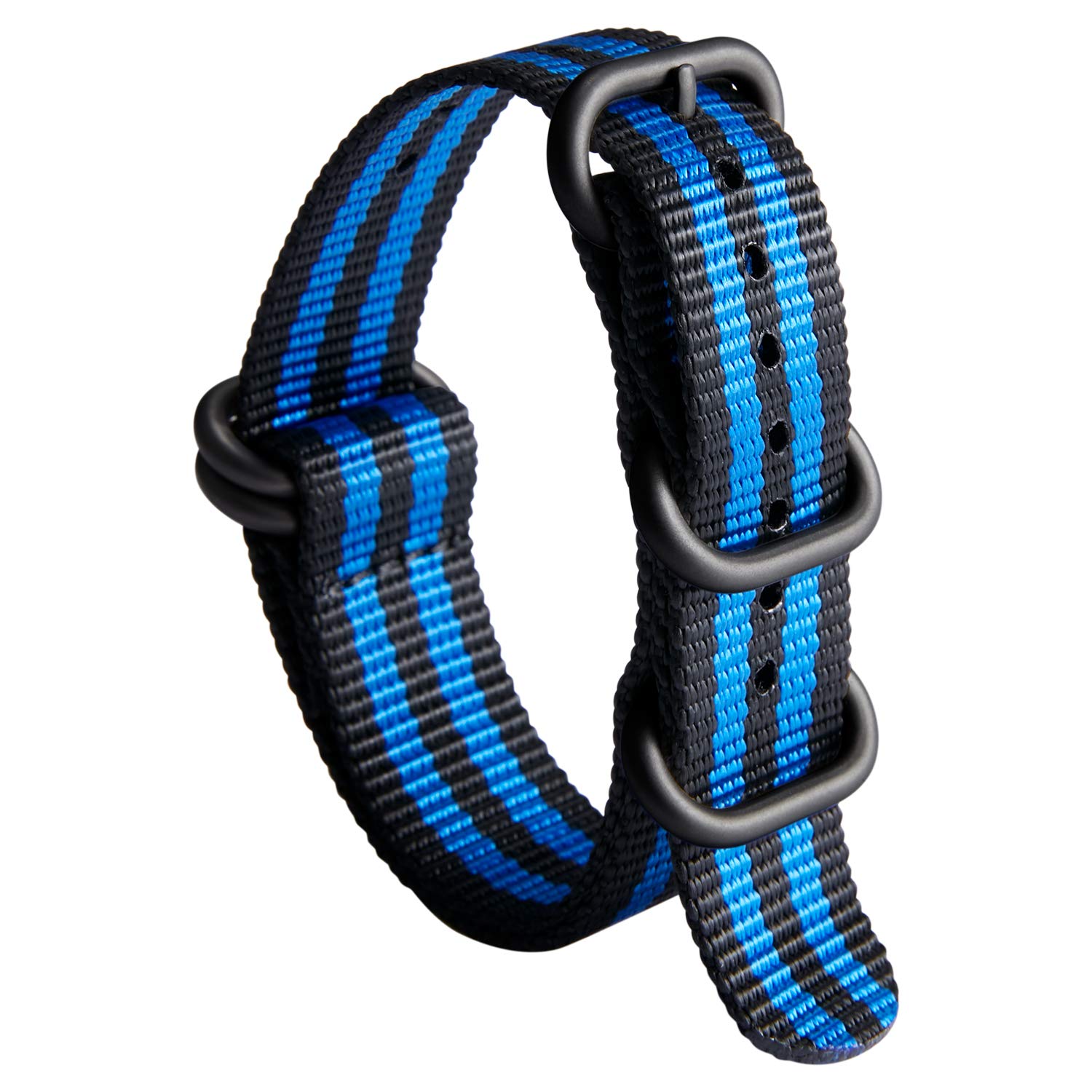 BINLUN BINLUN Premium Nylon Watch Strap Thick Multicolor Bands for Men Women 18mm to 24mm with Heavy Duty Stainless Steel Buckle - View 8 of 9