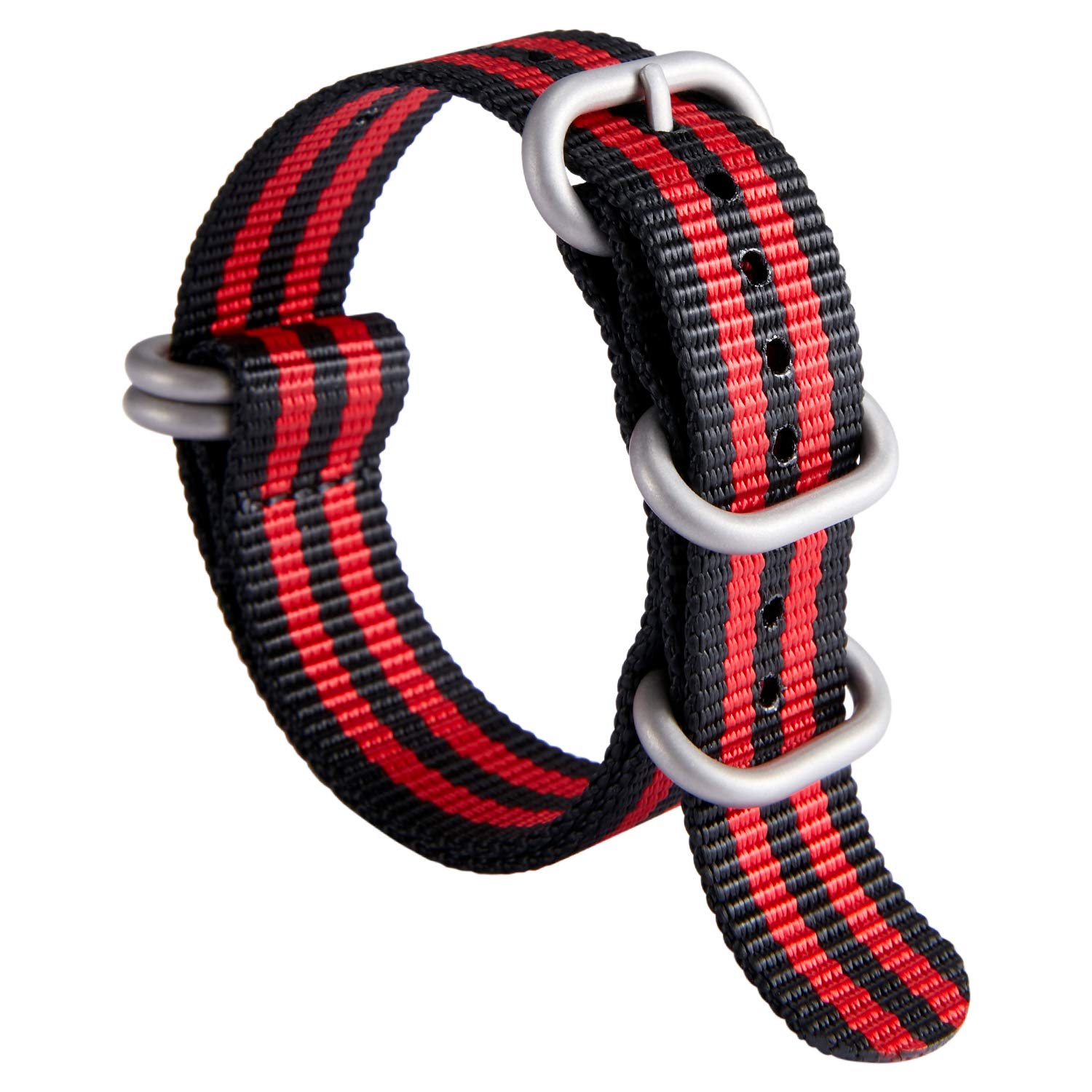 BINLUN Premium Nylon Watch Strap Thick Multicolor Bands for Men Women 18mm to 24mm with Heavy Duty Stainless Steel Buckle