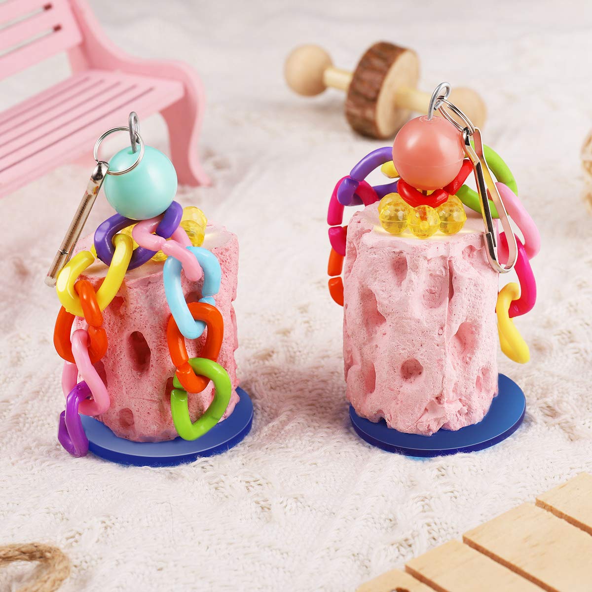 POPETPOP POPETPOP 2 Pcs Bird Chewing Toys for Parakeets and Parrots Teeth Grinding Treats Ideal for Cockatiels Conures Gerbils and Guinea Pigs - View 8 of 9