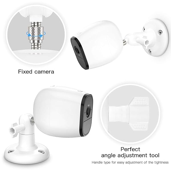 HOLACA HOLACA Security Wall Mount for eufyCam Wyze Cam Arlo and Ring Cameras 3-Pack White - View 3 of 7