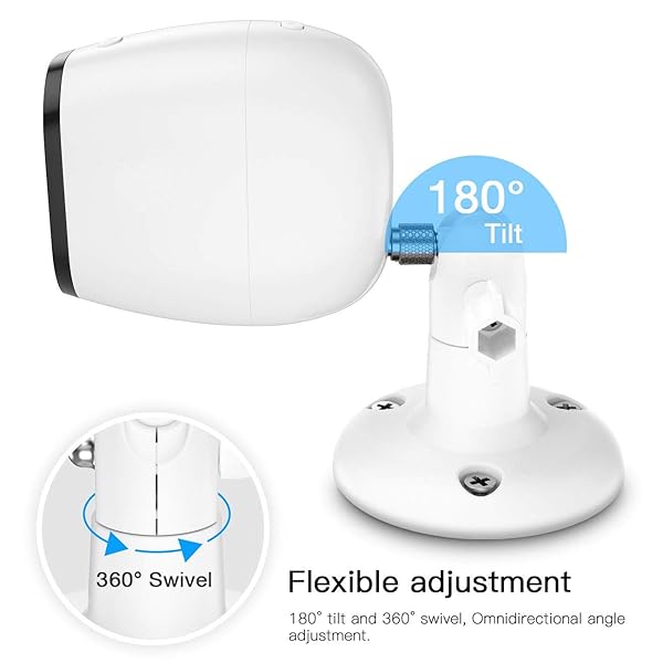 HOLACA HOLACA Security Wall Mount for eufyCam Wyze Cam Arlo and Ring Cameras 3-Pack White - View 4 of 7