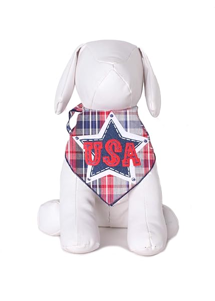Tail Trends Tail Trends Dog Bandanas for 4th of July Independence Day Applique Designs for Medium to Large Dogs 100 Cotton - View 3 of 3