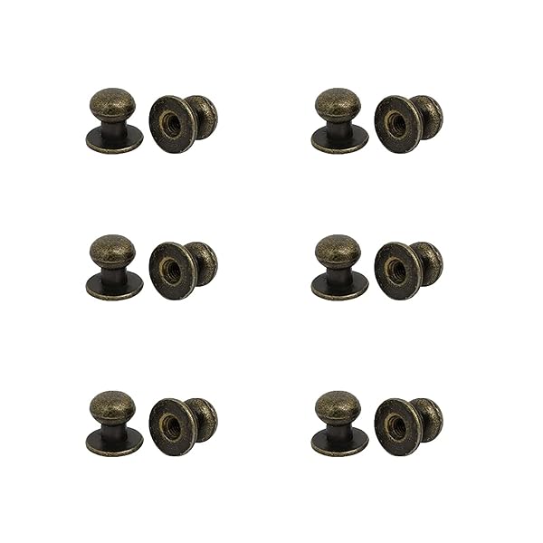 Antrader Antrader Mini Box Cabinet Knob Metal Round Head Pull Handle Knobs for Wood Case Gift Case Drawer 12 Pack Set