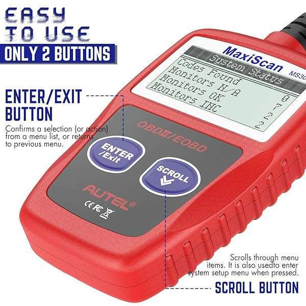 Autel Autel MS309 OBD2 Scanner: Universal Car Engine Fault Code Reader & Check Engine Light Tool - View 8 of 11