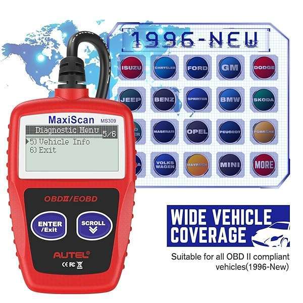 Autel Autel MS309 OBD2 Scanner: Universal Car Engine Fault Code Reader & Check Engine Light Tool - View 9 of 11