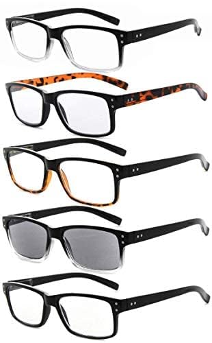 Eyekepper Eyekepper 5 Pack Reading Glasses for Men Classic Cheater Sunglasses with Spring Hinges +2.50 Strength - View 2 of 7