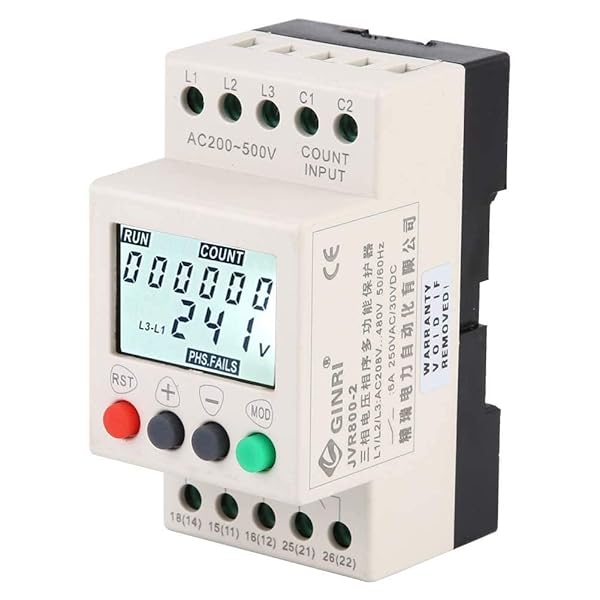 YWBL-WH JVR800-2 3 Phase Voltage Monitoring Relay: Reliable Under/Over Voltage Protection - View 2 of 10