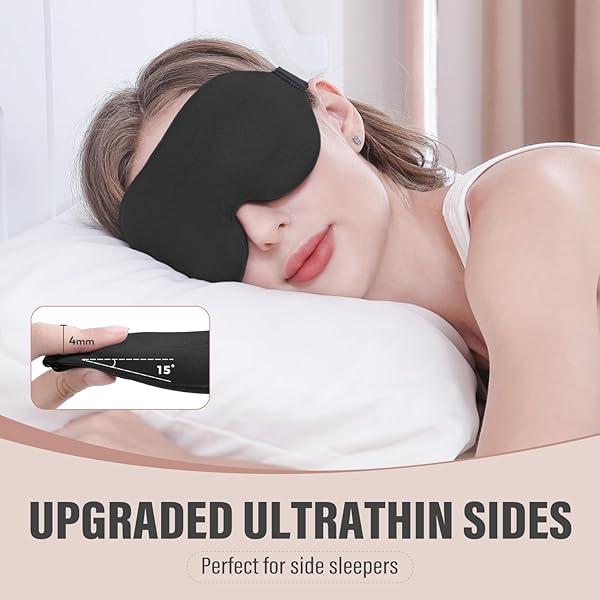 YIVIEW YIVIEW 3D Sleep Mask for Side Sleepers - Ultimate Light Blocking Eye Cover for Men & Women, Soft & Breathable Night Blindfold - View 4 of 9