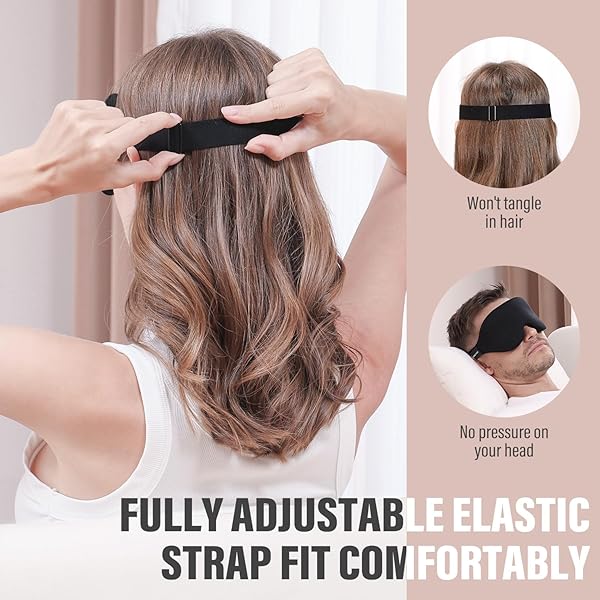 YIVIEW YIVIEW 3D Sleep Mask for Side Sleepers - Ultimate Light Blocking Eye Cover for Men & Women, Soft & Breathable Night Blindfold - View 8 of 9