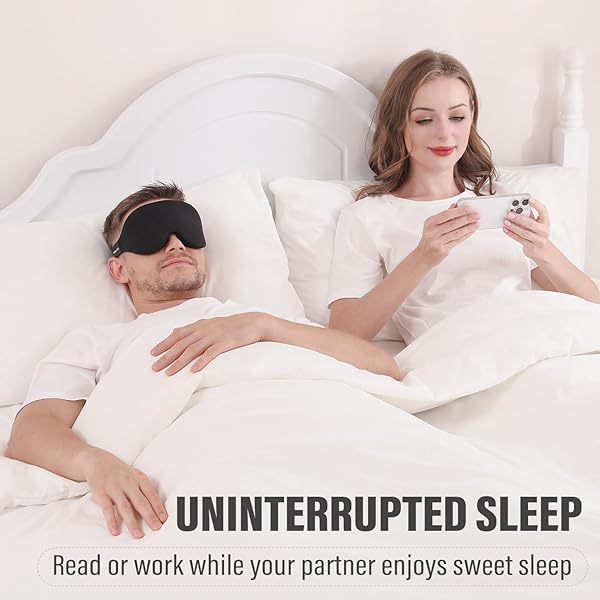 YIVIEW YIVIEW 3D Sleep Mask for Side Sleepers - Ultimate Light Blocking Eye Cover for Men & Women, Soft & Breathable Night Blindfold - View 9 of 9