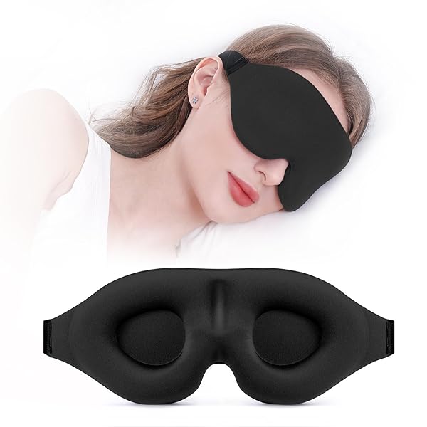YIVIEW YIVIEW 3D Sleep Mask for Side Sleepers - Ultimate Light Blocking Eye Cover for Men & Women, Soft & Breathable Night Blindfold