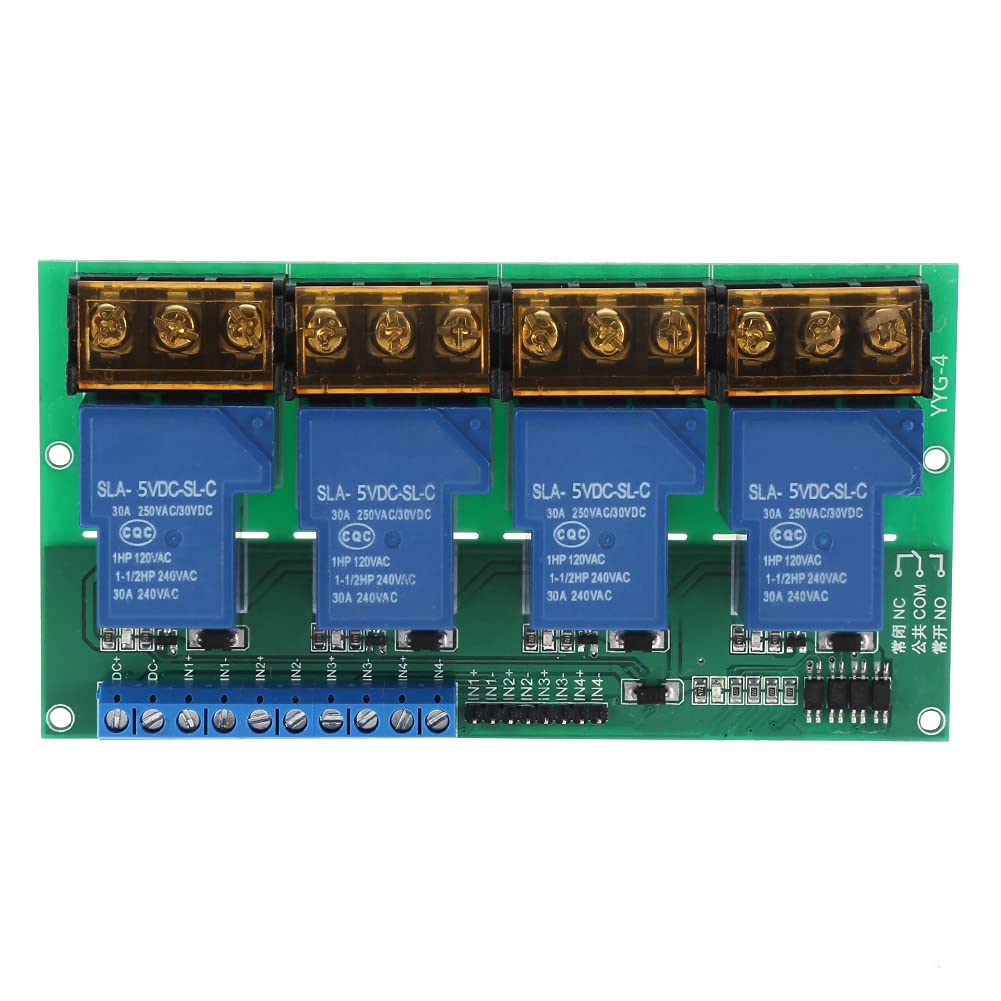YWBL-WH YWBL-WH 30A 4 Channel Relay Module Expansion Board with Optocoupler for DSP AVR ARM 5VDC High Performance Control Solution - View 5 of 8