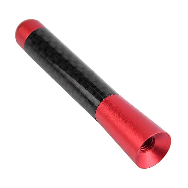 Acouto Acouto 3-Inch Carbon Fiber Car Antenna - Universal Short Aerial Replacement (Red) for Enhanced Radio Reception - View 8 of 10