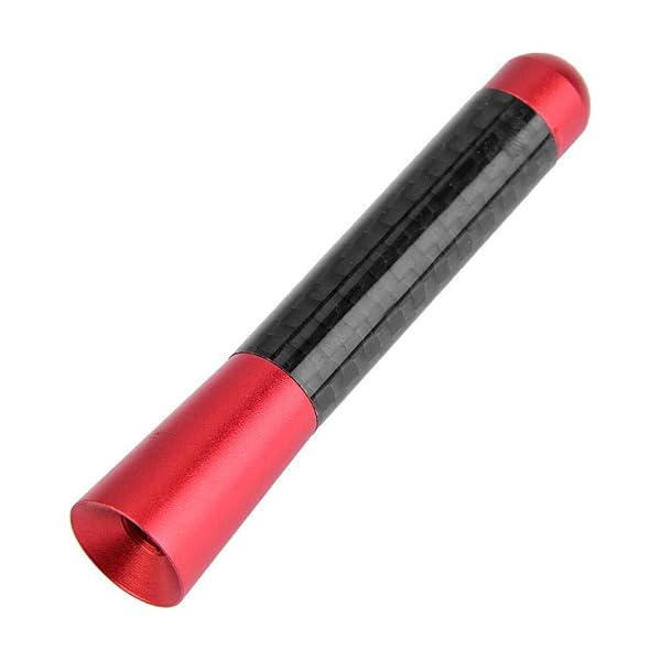 Acouto Acouto 3-Inch Carbon Fiber Car Antenna - Universal Short Aerial Replacement (Red) for Enhanced Radio Reception - View 9 of 10