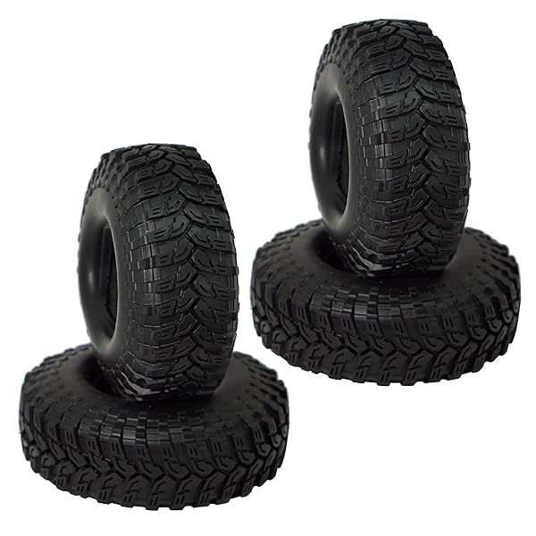 Vgoohobby Vgoohobby 4Pack Super Larger 4.48 Inch RC Crawler Tires 1.9 Inch with Foam Inserts for Axial SCX10 D90 Tamiya Traxxas TRX4 1/10 Truck
