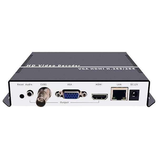 iseevy ISEEVY H.265 H.264 4K Video Decoder: HDMI, VGA, CVBS Output for IP Streaming & Advertisement Display