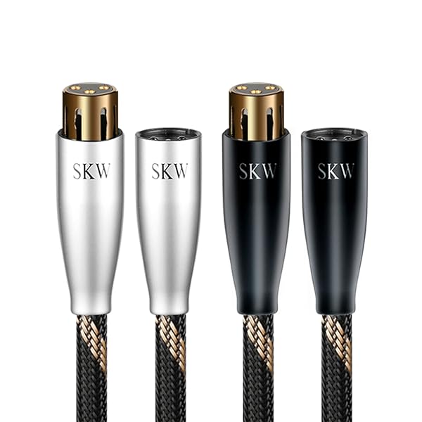 SKW Balanced XLR Male to XLR Female Microphone Cable 9.8ft 3M 2-Pack for High Quality Audio Connection