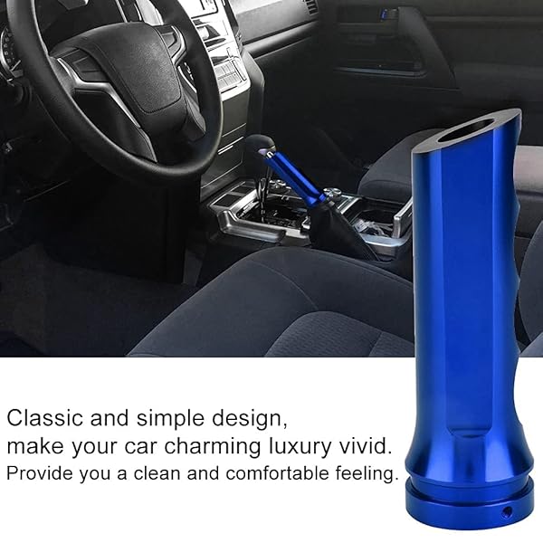 Aramox Universal Aluminum HandBrake Cover - Blue Car Accessory for Enhanced Grip & Style - View 5 of 11