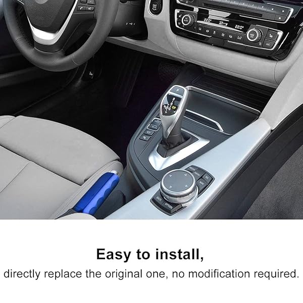 Aramox Universal Aluminum HandBrake Cover - Blue Car Accessory for Enhanced Grip & Style - View 6 of 11