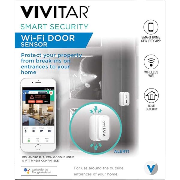 Vivitar Vivitar WT06 WiFi Door Sensor: Smart Home Security with Alerts, Easy Setup & Low Energy Use - View 5 of 7