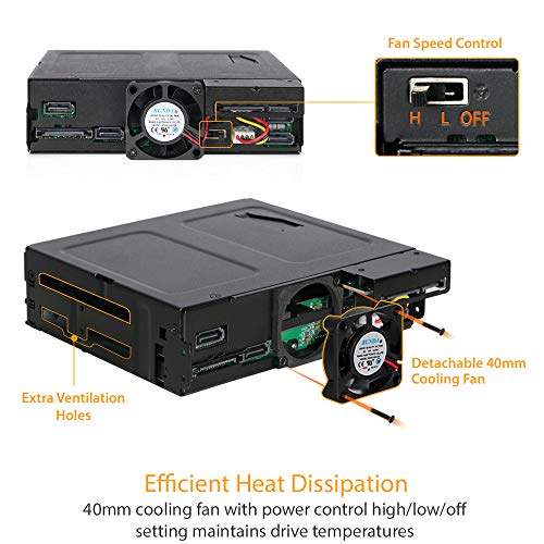 ICY DOCK ICY DOCK ToughArmor MB604SPO-B 4 Bay 2.5 SAS SATA SSD HDD Slim Optical Disk Drive Enclosure - View 8 of 9