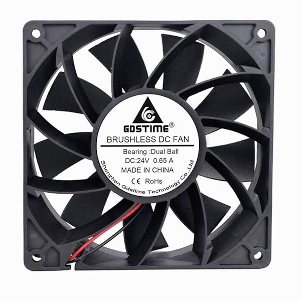 GDSTIME GDSTIME 140mm x 38mm 1438 24V DC Brushless Cooling Fan with Dual Ball Bearings for Efficient Cooling Solutions
