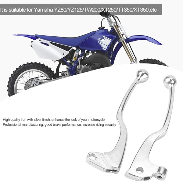 Aramox High-Quality Brake Lever Handle Pair for Yamaha YZ80, YZ125, TW200, TTR250 - Durable Motorcycle Clutch & Brake Levers - View 3 of 10