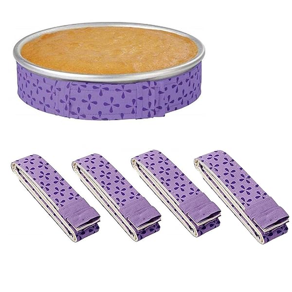 Winerming Winerming 4-Piece Bake Even Strips: Achieve Level Cakes with Super Absorbent Cotton for Perfect Edges