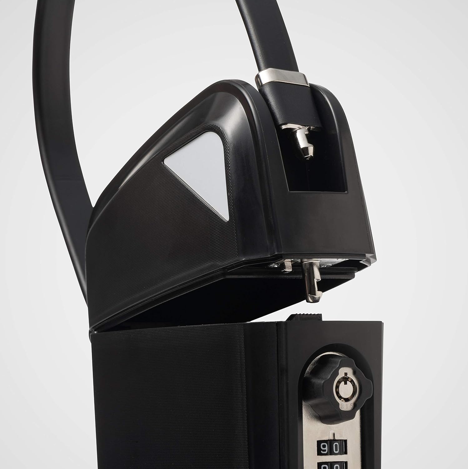 SAFEGO Portable Indoor/Outdoor Lock Box Safe with Key and Combination Access (Compact, Black) - View 7 of 8