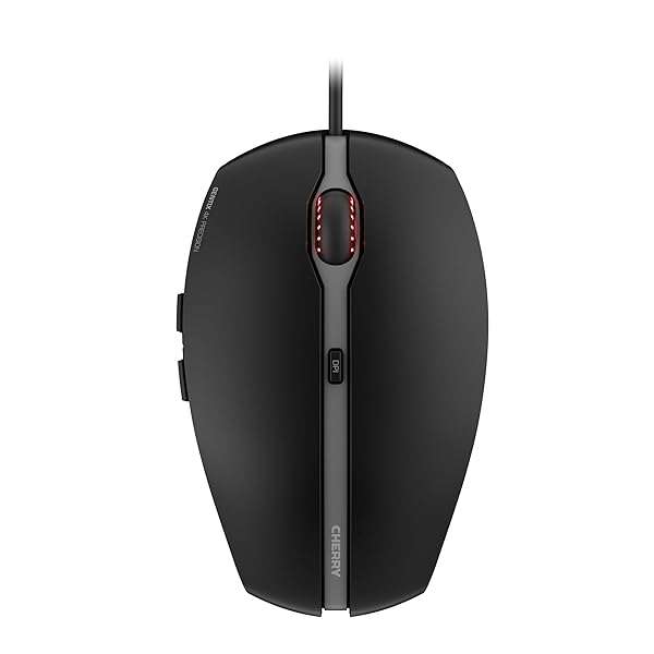 Cherry GENTIX 4K USB Optical Mouse - Ambidextrous Design, 3600 DPI, Black