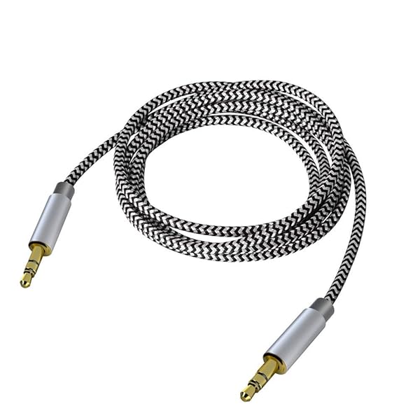Zerist Zerist 10ft Nylon Braided 3.5mm Stereo Audio Cable - Tangle-Free Male to Male AUX for Headphones, iPods, iPhones & Stereos