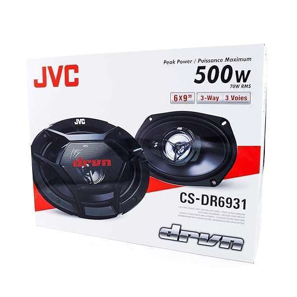 JVC JVC CS-DR6931 6x9 Car Speakers - 500W Power, 3-Way Full Range, Durable OEM Replacement - View 5 of 8