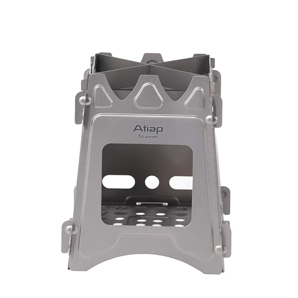 ATiAP ATiAP Ultralight Titanium Wood Burning Stove: Multi-Fuel Outdoor Camping BBQ Solution