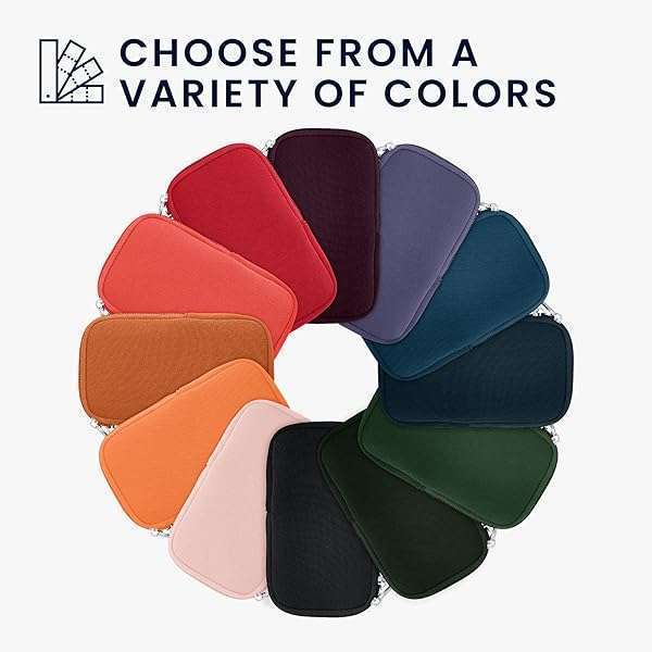 kwmobile "kwmobile Neoprene Phone Pouch M - 5.5" Universal Cell Sleeve with Zipper & Wrist Strap - Grey Mobile Bag" - View 4 of 10